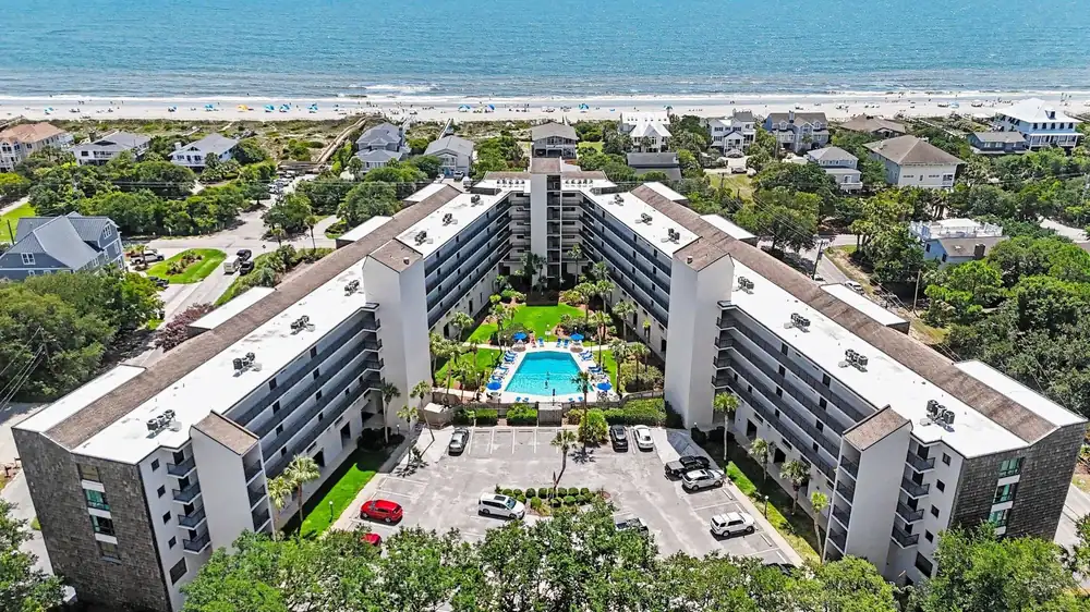 Aerial view of Litchfield Retreat and its community pool